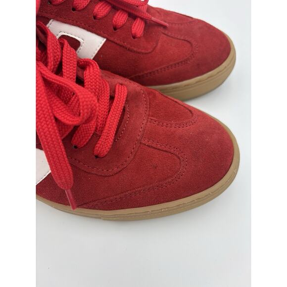 Cruza Low Profile Sneakers Red Suede Size 39 Retro Made in Portugal - Picture 7 of 12